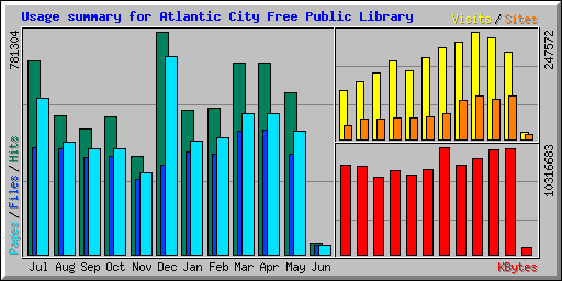 Usage summary for Atlantic City Free Public Library