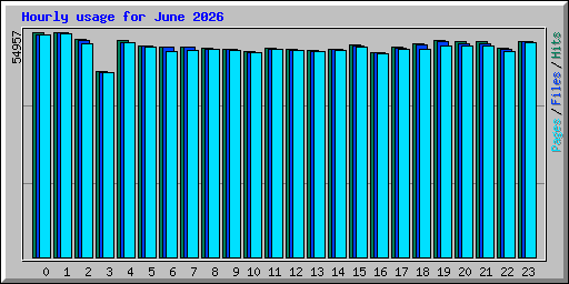 Hourly usage for June 2026